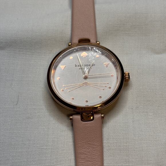 KATE SPADE HOLLAND WOMEN'S ROSE GOLD PINK LEATHER CAT KSW9049 - Picture 10 of 12